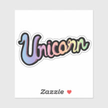 Handgeschriebene Einhornkalligraphie