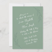 Handgeschriebene Einladungen zu botanischen Grünen (Vorderseite)