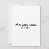 Handgeschriebene, einzigartige, moderne Frame Retr Einladung (Rückseite)