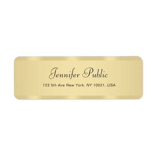 Handgeschriebene Elegante Moderne Imitate Gold Han (Vorne)