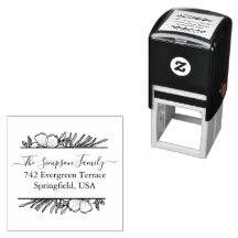 Handgeschriebene Familien-Adresse-Stempel mit Wild
