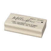 Handgeschriebene Familienname Hochzeit-Rücksendead Gummistempel (Stempel)