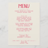 Handgeschriebene farbenfrohe Bright Funky Moderne Menükarte (Vorderseite)