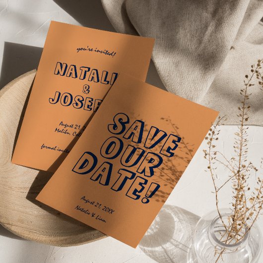 Handgeschriebene farbenfrohe, feine, einzigartige  save the date