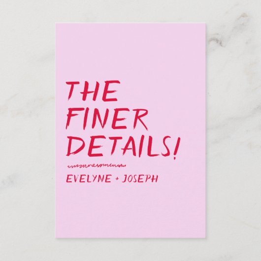 Handgeschriebene, farbenfrohe, leuchtende Funky We Begleitkarte (Rückseite)