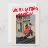 Handgeschriebene farbenfrohe, mutige Moderne kühl Einladung (Rückseite)