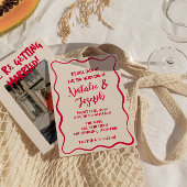 Handgeschriebene farbenfrohe, mutige Moderne kühl Einladung