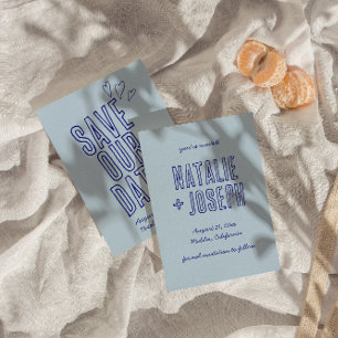 Handgeschriebene farbenfrohe Retro Einzigartige mo Save The Date