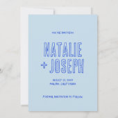 Handgeschriebene farbenfrohe Retro Einzigartige mo Save The Date (Rückseite)