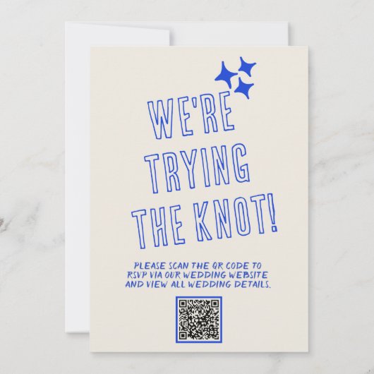 Handgeschriebene farbenfrohe Retro-Einzigartigkeit Einladung (Rückseite)