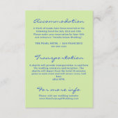 Handgeschriebene farbenfrohe Retro Moderne Hochzei Begleitkarte (Vorderseite)