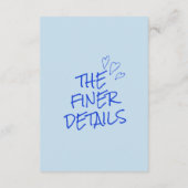 Handgeschriebene farbenfrohe Retro Moderne Hochzei Begleitkarte (Rückseite)