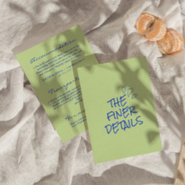 Handgeschriebene farbenfrohe Retro Moderne Hochzei Begleitkarte