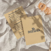 Handgeschriebene farbenfrohe Retro Moderne Hochzei Begleitkarte