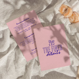 Handgeschriebene farbenfrohe Retro Moderne Hochzei Begleitkarte