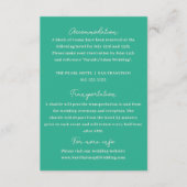 Handgeschriebene farbenfrohe Retro Moderne Hochzei Begleitkarte (Vorderseite)