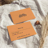 Handgeschriebene farbenfrohe Retro Moderne Hochzei RSVP Karte