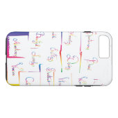 Handgeschriebene farbige positive Inspirationswört Case-Mate iPhone Hülle (Rückseite (Horizontal))