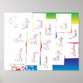 Handgeschriebene farbige positive Inspirationswört Poster (Vorne)