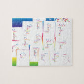 Handgeschriebene farbige positive Inspirationswört Puzzle (Horizontal)