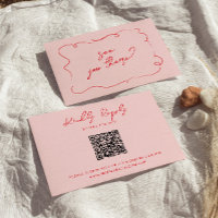 Handgeschriebene farbige QR Code Fun Moderne Hochz