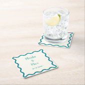 Handgeschriebene fette Molkenkürteleien Rechteckiger Pappuntersetzer (Vor Ort)