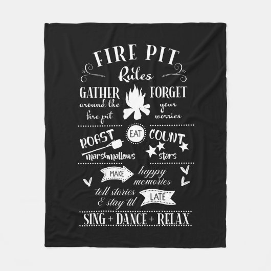 Handgeschriebene Feuerlöschleitungen Schwarz-Weiß- Fleecedecke (Vorderseite)