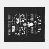 Handgeschriebene Feuerlöschleitungen Schwarz-Weiß- Fleecedecke (Vorderseite (Horizontal))