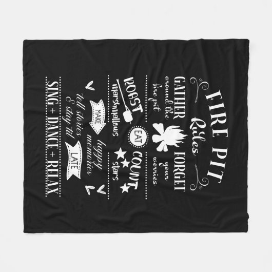 Handgeschriebene Feuerlöschleitungen Schwarz-Weiß- Fleecedecke (Vorderseite (Horizontal))