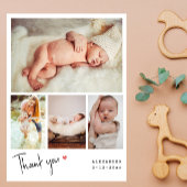 Handgeschriebene Foto Collage Baby Shower Vielen D Postkarte