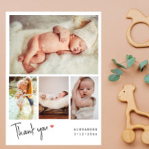 Handgeschriebene Foto Collage Baby Shower Vielen D