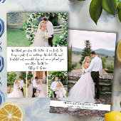 Handgeschriebene Foto Collage Wedding Dankeskarte