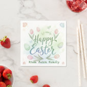 Handgeschriebene Frohe Ostern Wasserfarbe Serviette (Beispiel)