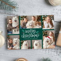 Handgeschriebene Frohe Weihnachten Grün 7 Fotos