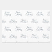 Handgeschriebene frohe Weihnachten in Grau Geschenkpapier Set (Vorderseite 2)