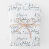 Handgeschriebene frohe Weihnachten in Grau Geschenkpapier Set (Beispiel)