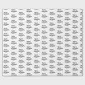 Handgeschriebene frohe Weihnachten in Schwarz Geschenkpapier (Flach)