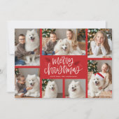 Handgeschriebene frohe Weihnachten Rot 7 Foto Coll (Vorderseite)