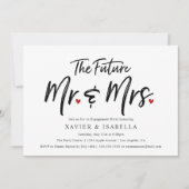 Handgeschriebene Future Mr. & Mrs. Engagement Part Einladung (Vorderseite)