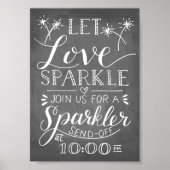 Handgeschriebene Gelassen Liebe Sparkle Sparkler S Poster (Vorne)