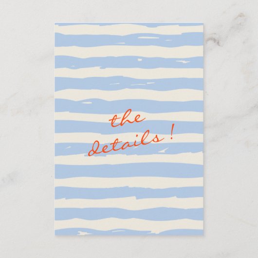 Handgeschriebene, gemalte, polstrische Hochzeitsde Begleitkarte (Rückseite)