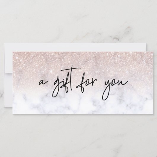 Handgeschriebene Geschenkgutscheine-Rose Gold (Vorderseite)