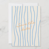 Handgeschriebene gestrichene Retro Whimsical Funky Save The Date (Vorderseite)