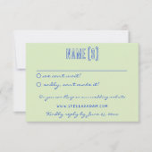 Handgeschriebene Gezeichnet bunt Retro Funky Weddi RSVP Karte (Vorderseite)