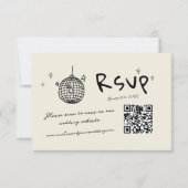 Handgeschriebene Gezeichnet cupid Quirky Wedding RSVP Karte (Vorderseite)
