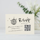 Handgeschriebene Gezeichnet cupid Quirky Wedding RSVP Karte (Stehend Vorderseite)
