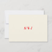 Handgeschriebene Gezeichnet einzigartige QR-Hochze RSVP Karte (Rückseite)