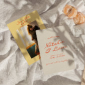 Handgeschriebene Gezeichnet farbenfrohe Retro-Foto Save The Date