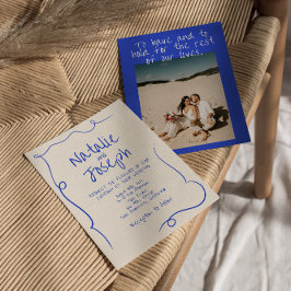 Handgeschriebene, Gezeichnet Hochzeit des modernen Einladung