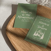 Handgeschriebene, Gezeichnet Hochzeit von Green Cr Save The Date